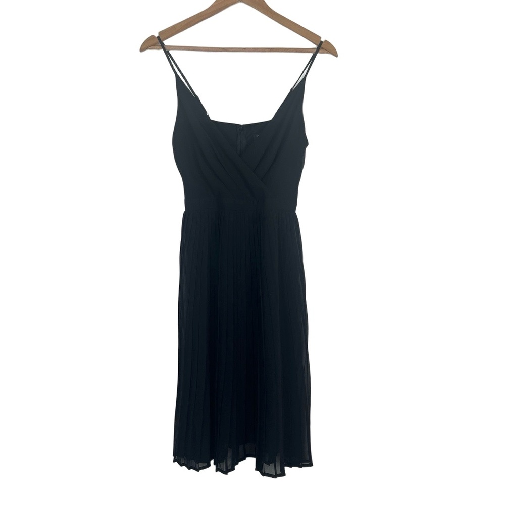 Express Black‎ Midi Dress XS Party Holiday HoCo Pleated Flirty Formal Feminine